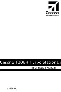 Cessna T206H Turbo Stationair Aircraft Information Manual - G-1000|KAP-140